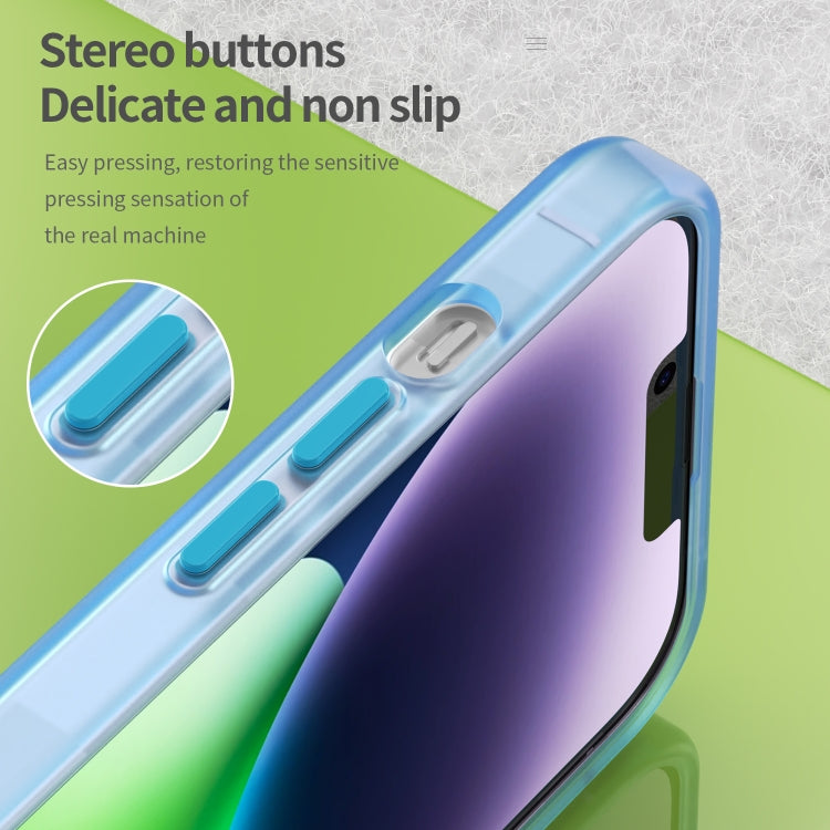 For iPhone 15 MagSafe Frosted Translucent TPU + PC Full Coverage Phone Case(Blue) - iPhone 15 Cases by PMC TechLife | Online Shopping South Africa | PMC TechLife