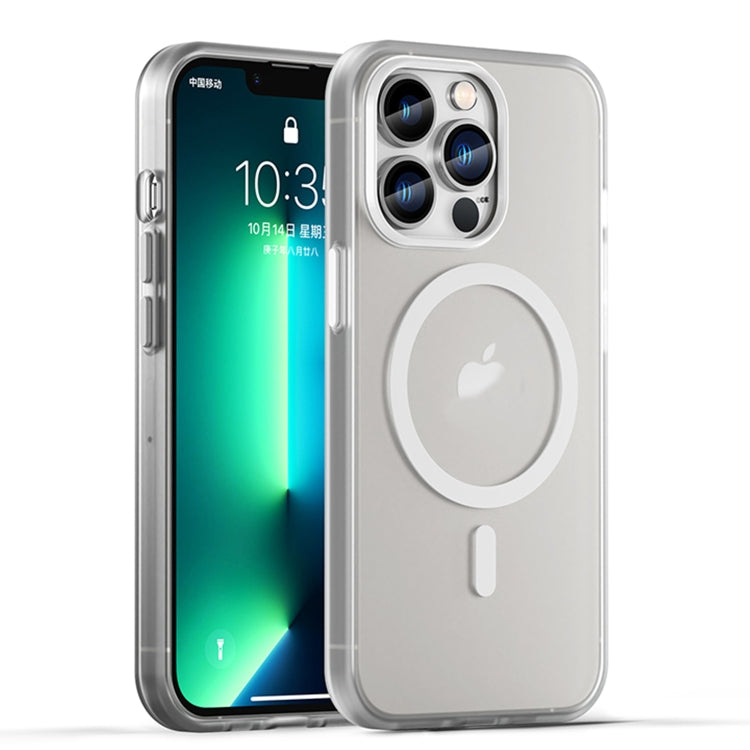 For iPhone 13 Pro MagSafe Frosted Translucent TPU + PC Full Coverage Phone Case(White) - iPhone 13 Pro Cases by PMC TechLife | Online Shopping South Africa | PMC TechLife