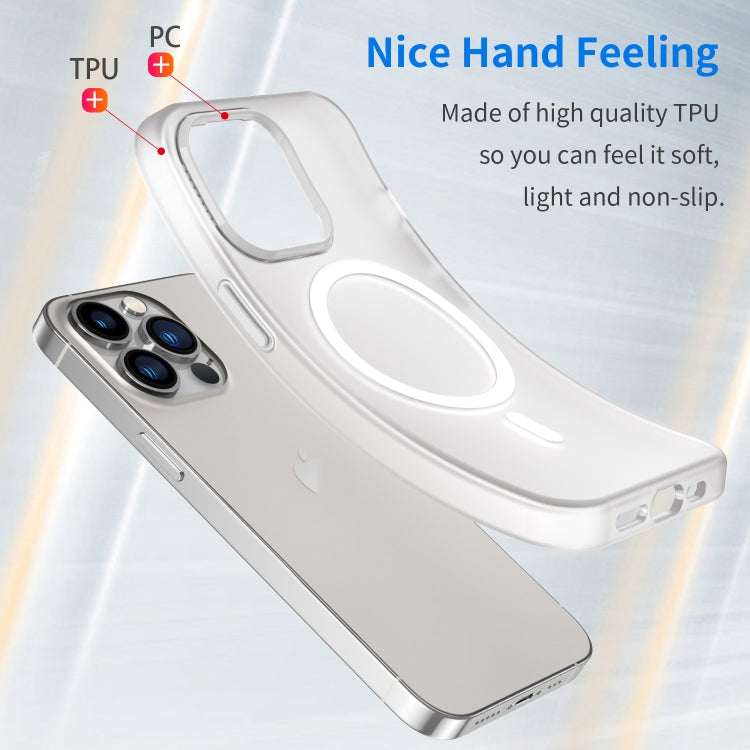 For iPhone 13 Pro MagSafe Frosted Translucent TPU + PC Full Coverage Phone Case(White) - iPhone 13 Pro Cases by PMC TechLife | Online Shopping South Africa | PMC TechLife