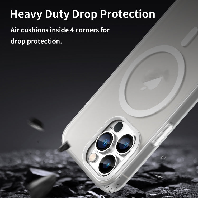 For iPhone 13 Pro MagSafe Frosted Translucent TPU + PC Full Coverage Phone Case(White) - iPhone 13 Pro Cases by PMC TechLife | Online Shopping South Africa | PMC TechLife