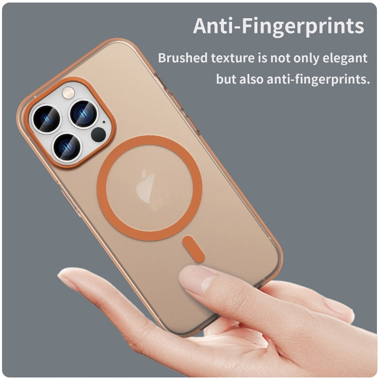 For iPhone 13 Pro MagSafe Frosted Translucent TPU + PC Full Coverage Phone Case(Orange) - iPhone 13 Pro Cases by PMC TechLife | Online Shopping South Africa | PMC TechLife