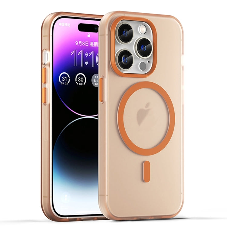 For iPhone 16 Pro MagSafe Frosted Translucent TPU + PC Full Coverage Phone Case(Orange) - iPhone 16 Pro Cases by PMC TechLife | Online Shopping South Africa | PMC TechLife | Buy Now Pay Later Mobicred