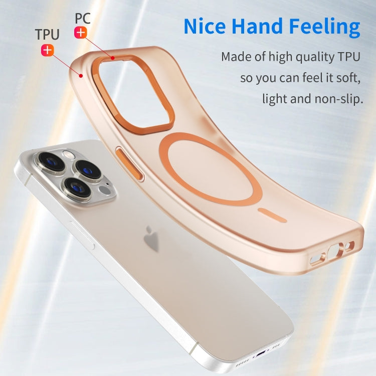 For iPhone 16 Pro MagSafe Frosted Translucent TPU + PC Full Coverage Phone Case(Orange) - iPhone 16 Pro Cases by PMC TechLife | Online Shopping South Africa | PMC TechLife | Buy Now Pay Later Mobicred