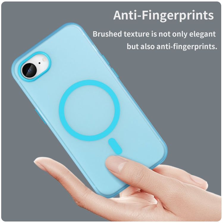 For iPhone 16e MagSafe Frosted Translucent TPU + PC Full Coverage Phone Case(Blue) - iPhone 16e Cases by PMC TechLife | Online Shopping South Africa | PMC TechLife | Buy Now Pay Later Mobicred