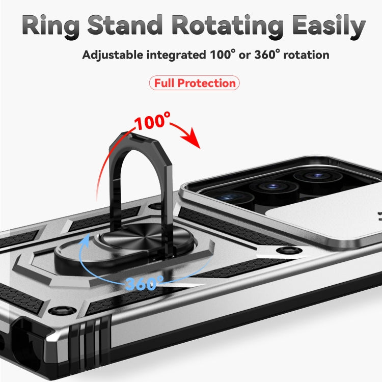 For Samsung Galaxy S24 Ultra 5G Sliding Camshield Holder Phone Case(Silver) - Galaxy S24 Ultra 5G Cases by PMC TechLife | Online Shopping South Africa | PMC TechLife