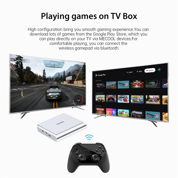 MECOOL KM2 Plus Android 11 Dual-band WiFi Smart Voice TV Box 4GB+32GB, US Plug(White) - free shipping - PMC TechLife - Order now!