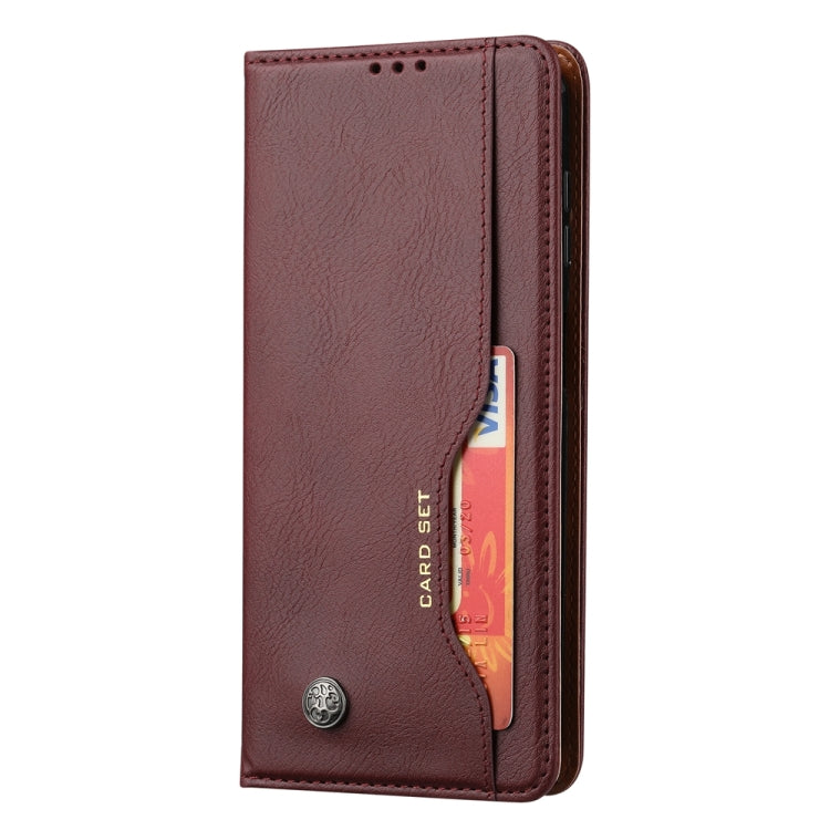 For Samsung Galaxy S25+ 5G Knead Skin Texture Flip Leather Phone Case(Wine Red) - Galaxy S25+ 5G Cases by PMC Jewellery | Online Shopping South Africa | PMC Jewellery | Buy Now Pay Later Mobicred