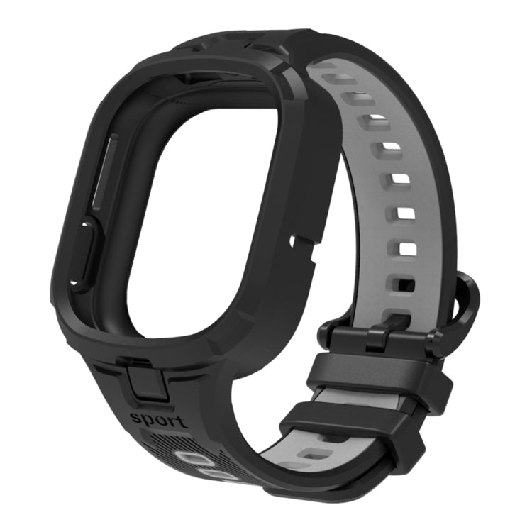 For Honor Watch 4 Two Color Integrated TPU Watch Band(Black Grey) - Watch Bands by PMC TechLife | Online Shopping South Africa | PMC TechLife