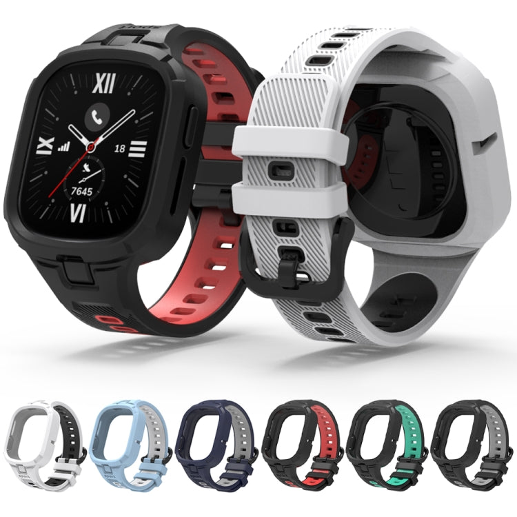 For Honor Watch 4 Two Color Integrated TPU Watch Band(Light Blue White) - Watch Bands by PMc TechLife | Online Shopping South Africa | PMc TechLife | Buy Now Pay Later Mobicred