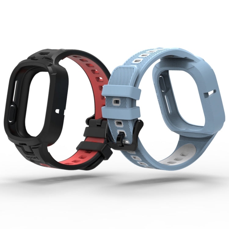 For Honor Watch 4 Two Color Integrated TPU Watch Band(Light Blue White) - Watch Bands by PMc TechLife | Online Shopping South Africa | PMc TechLife | Buy Now Pay Later Mobicred