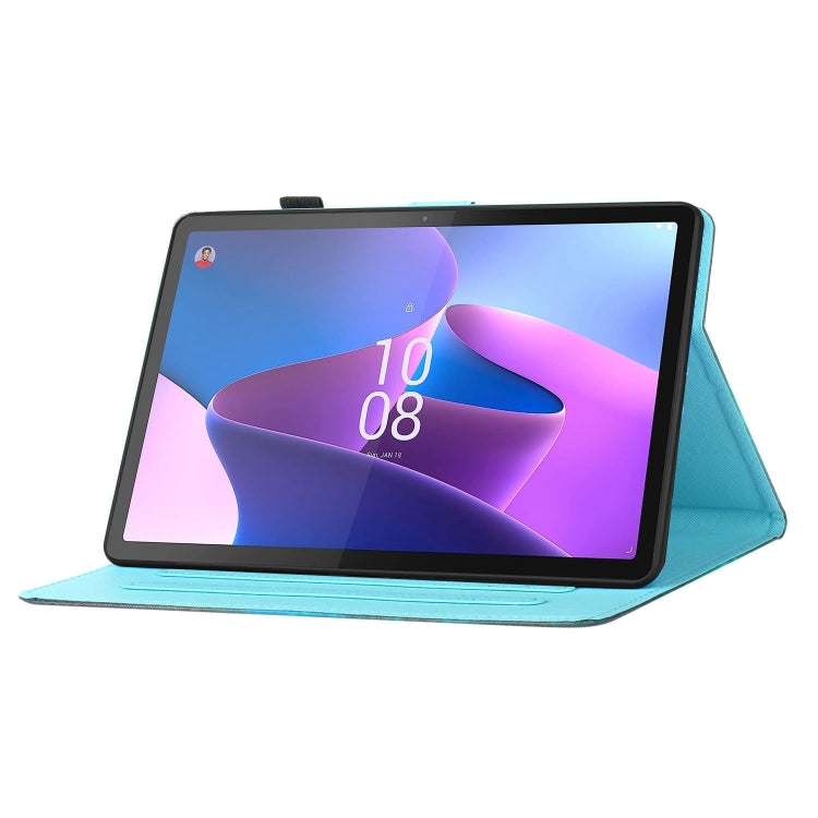 For Lenovo Tab P12 2023 / TB370FU Coloured Drawing Stitching Smart Leather Tablet Case(Panda) - Lenovo by PMC TechLife | Online Shopping South Africa | PMC TechLife | Buy Now Pay Later Mobicred