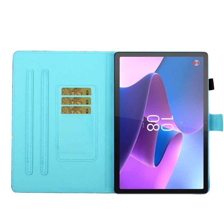 For Lenovo Tab P12 2023 / TB370FU Coloured Drawing Stitching Smart Leather Tablet Case(Colored Sand) - Lenovo by PMC TechLife | Online Shopping South Africa | PMC TechLife | Buy Now Pay Later Mobicred