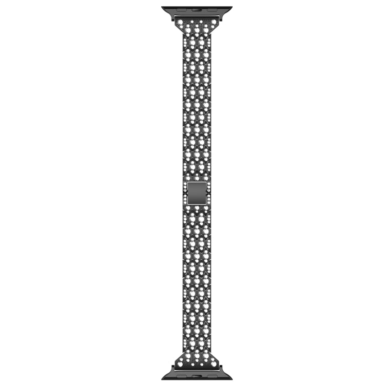 For Apple Watch Series 7 45mm Devil Eye Diamond Bracelet Metal Watch Band(Silver) - Watch Bands by PMC TechLife | Online Shopping South Africa | PMC TechLife