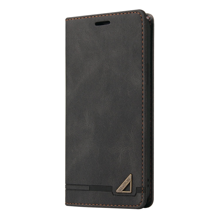 For OPPO A78 4G Skin Feel Anti-theft Brush Horizontal Flip Leather Case with Holder(Black) - OPPO Cases by PMC TechLife | Online Shopping South Africa | PMC TechLife
