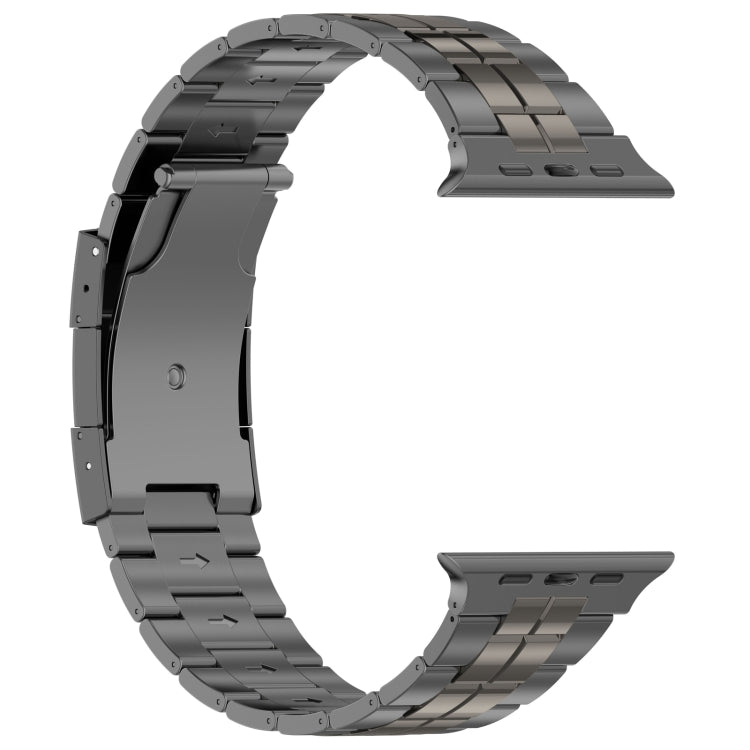For Apple Watch SE 2023 44mm Tortoise Buckle Titanium Steel Watch Band(Grey) - Watch Bands by PMC TechLife | Online Shopping South Africa | PMC TechLife