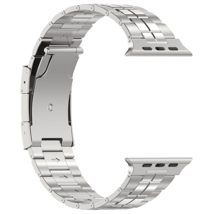 For Apple Watch Series 2 42mm Tortoise Buckle Titanium Steel Watch Band(Silver) - Watch Bands by PMC TechLife | Online Shopping South Africa | PMC TechLife