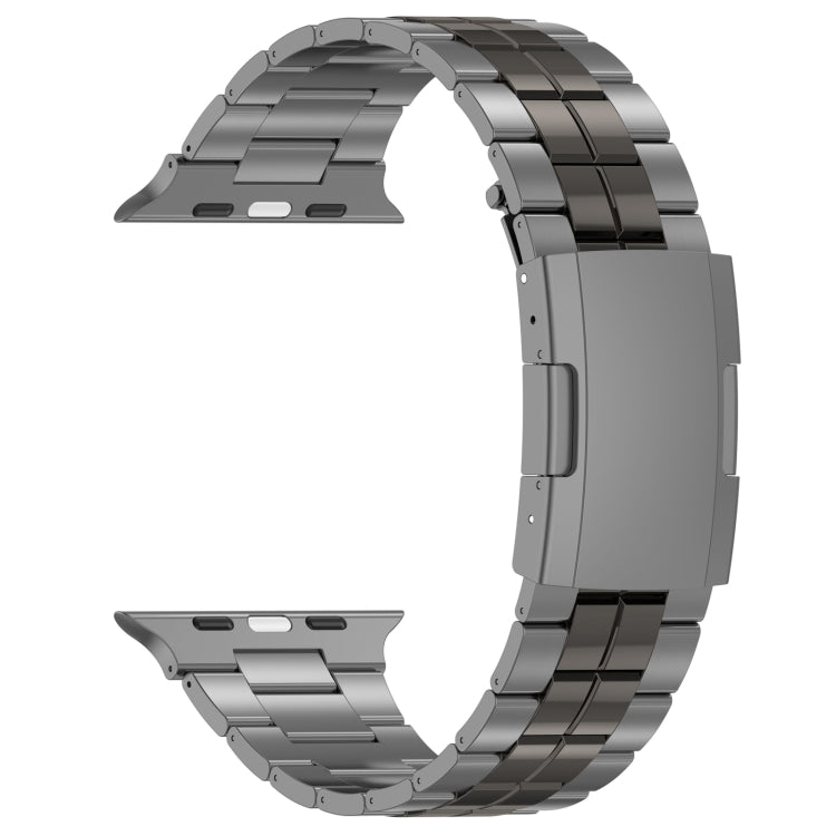 For Apple Watch 42mm Tortoise Buckle Titanium Steel Watch Band(Grey) - Watch Bands by PMC TechLife | Online Shopping South Africa | PMC TechLife | Buy Now Pay Later Mobicred