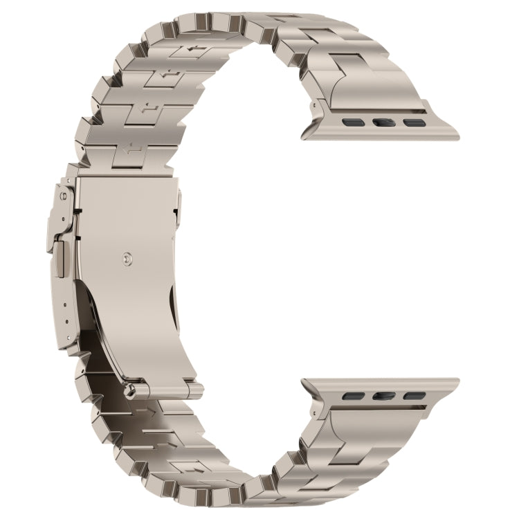 For Apple Watch SE 2023 44mm Butterfly Type Titanium Steel Watch Band(Titanium) - Watch Bands by PMC TechLife | Online Shopping South Africa | PMC TechLife