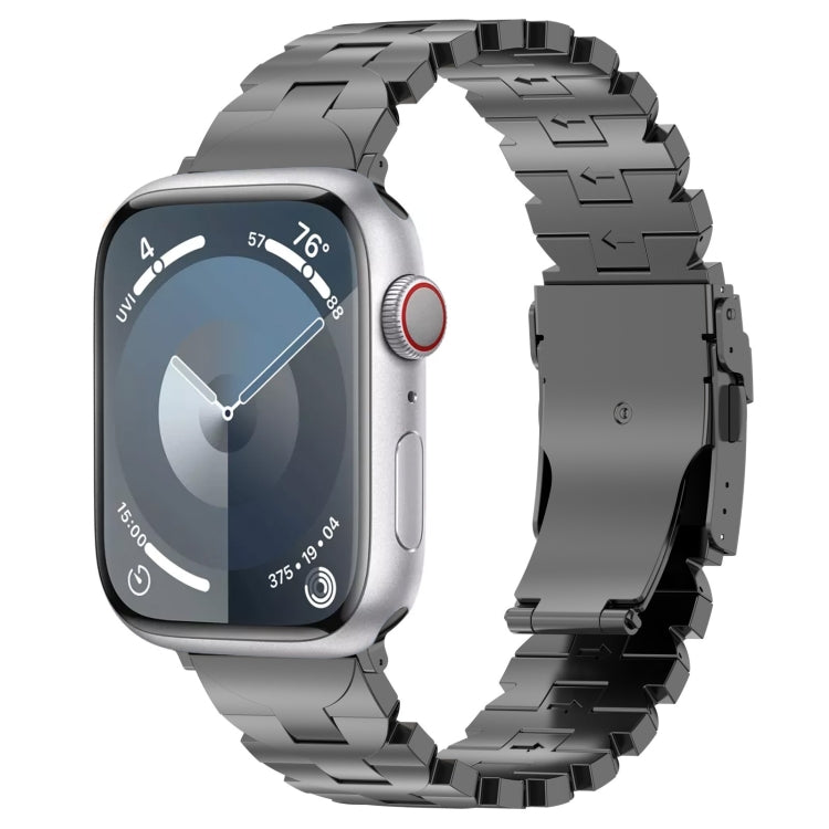 For Apple Watch Series 7 45mm Butterfly Type Titanium Steel Watch Band(Grey) - Watch Bands by PMC TechLife | Online Shopping South Africa | PMC TechLife