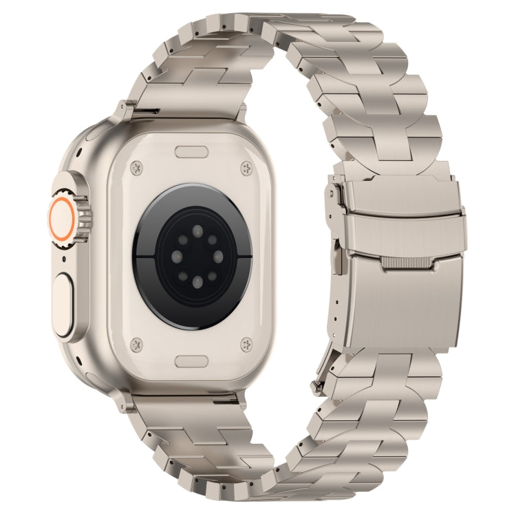 For Apple Watch Series 7 45mm Butterfly Type Titanium Steel Watch Band(Titanium) - Watch Bands by PMC TechLife | Online Shopping South Africa | PMC TechLife