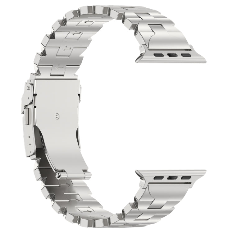 For Apple Watch SE 40mm Butterfly Type Titanium Steel Watch Band(Silver) - Watch Bands by PMC TechLife | Online Shopping South Africa | PMC TechLife