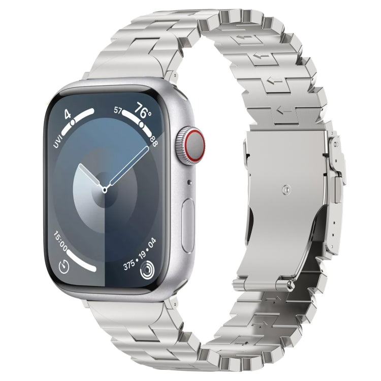 For Apple Watch SE 44mm Butterfly Type Titanium Steel Watch Band(Silver) - Watch Bands by PMC TechLife | Online Shopping South Africa | PMC TechLife
