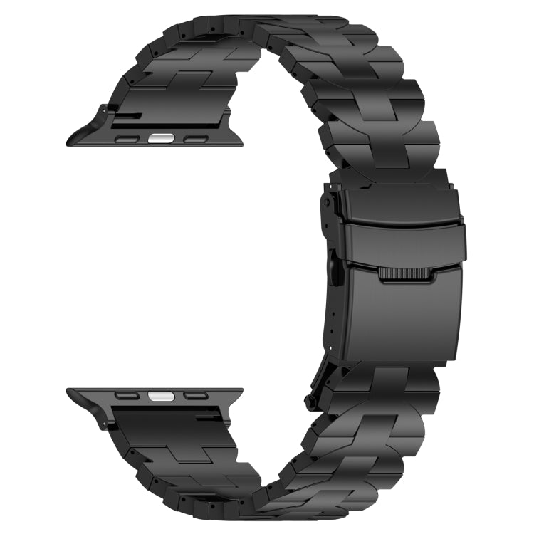 For Apple Watch Series 6 40mm Butterfly Type Titanium Steel Watch Band(Black) - Watch Bands by PMC TechLife | Online Shopping South Africa | PMC TechLife