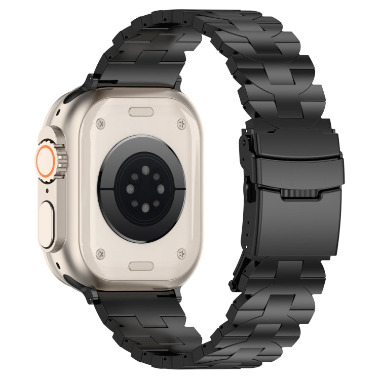 For Apple Watch Series 6 40mm Butterfly Type Titanium Steel Watch Band(Black) - Watch Bands by PMC TechLife | Online Shopping South Africa | PMC TechLife