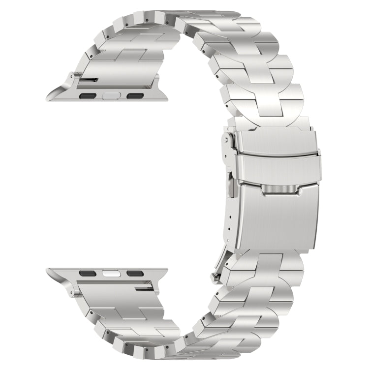 For Apple Watch Series 5 40mm Butterfly Type Titanium Steel Watch Band(Silver) - Watch Bands by PMC TechLife | Online Shopping South Africa | PMC TechLife