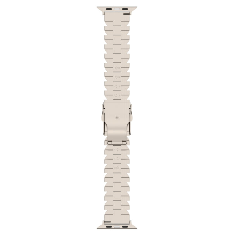 For Apple Watch Series 5 44mm Butterfly Type Titanium Steel Watch Band(Silver) - Watch Bands by PMC TechLife | Online Shopping South Africa | PMC TechLife