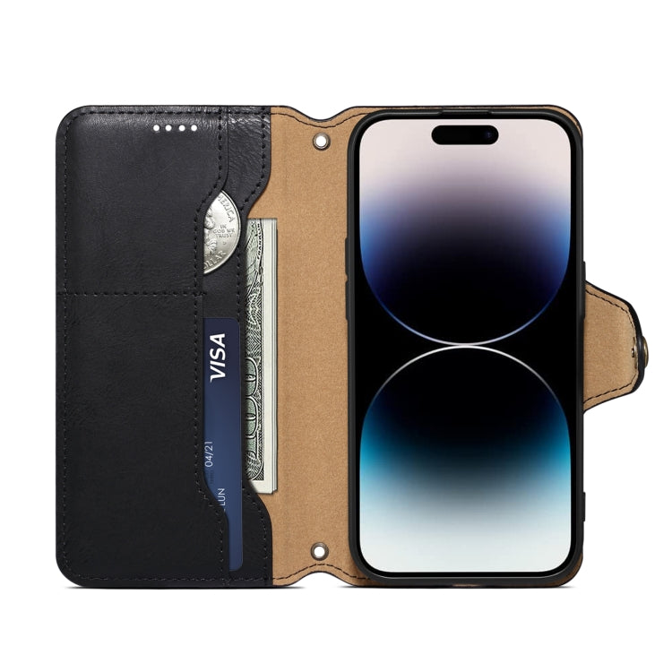 For iPhone 16 Plus Denior Cowhide Texture Wallet Style Leather Phone Case(Black) - free shipping - PMC Jewellery - Order now!