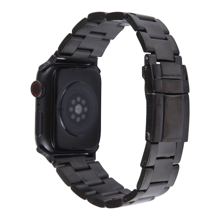 For Apple Watch Series 5 40mm Three-Bead Stainless Steel Watch Band(Black) - free shipping - PMC TechLife - Order now!