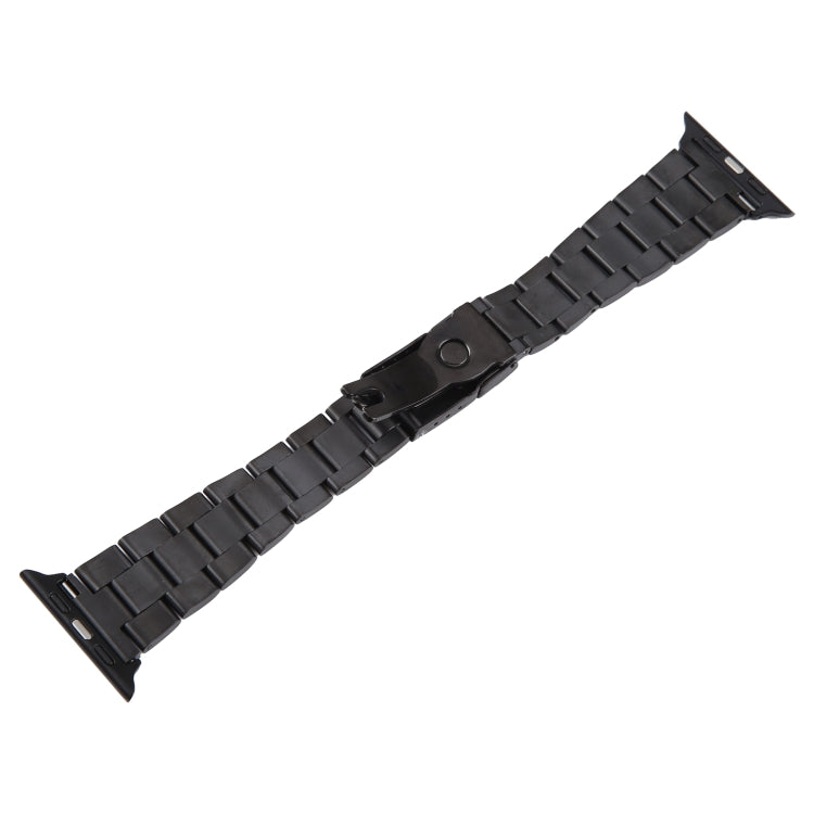 For Apple Watch Series 5 40mm Three-Bead Stainless Steel Watch Band(Black) - free shipping - PMC TechLife - Order now!