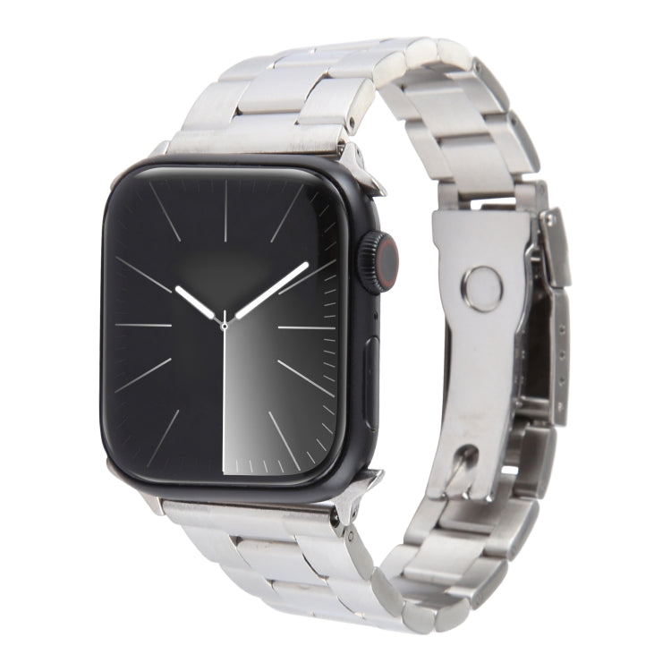 For Apple Watch Series 5 40mm Three-Bead Stainless Steel Watch Band(Silver) - free shipping - PMC TechLife - Order now!