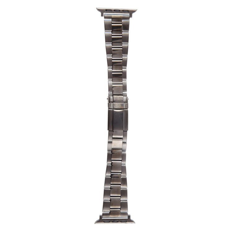 For Apple Watch Series 3 42mm Three-Bead Stainless Steel Watch Band(Gun Color) - free shipping - PMC TechLife - Order now!