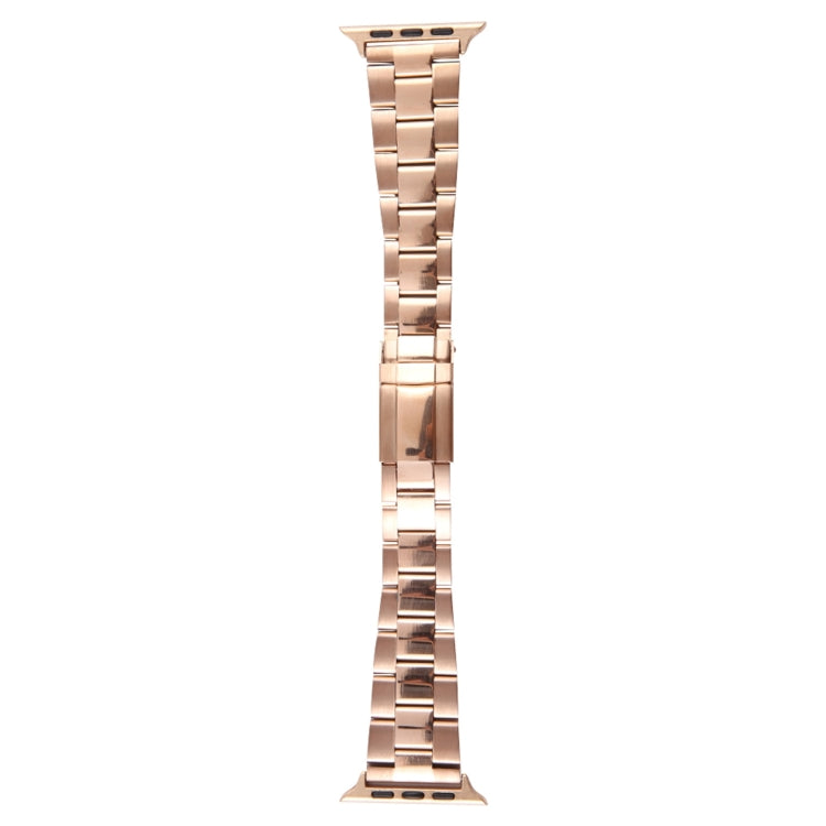 For Apple Watch 42mm Three-Bead Stainless Steel Watch Band(Rose Gold) - free shipping - PMC TechLife - Order now!