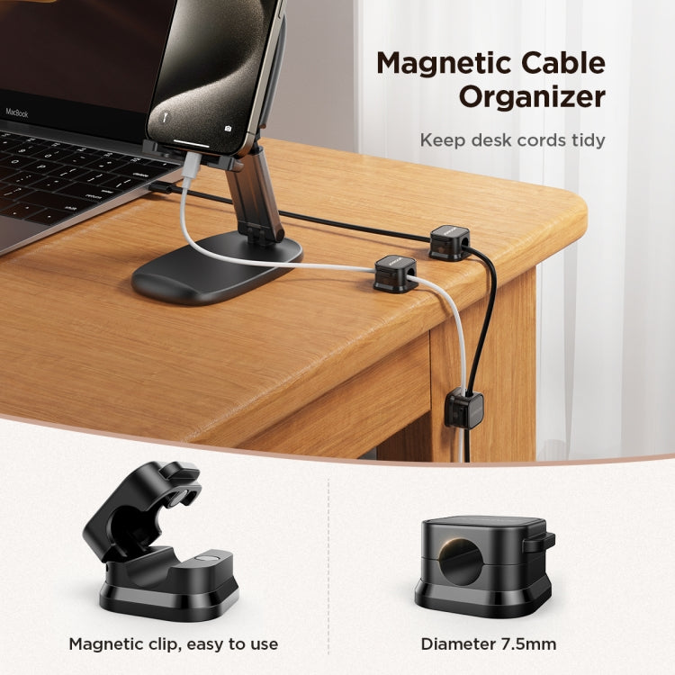 JOYROOM JR-ZS368 Magnetic Data Cable Organizing Bracket(Black) - Cable Organizer by JOYROOM | Online Shopping South Africa | PMC TechLife | Buy Now Pay Later Mobicred