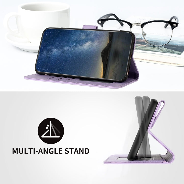 For Google Pixel 9 Datura Flower Embossed Flip Leather Phone Case(Purple) - Google Cases by PMC TechLife | Online Shopping South Africa | PMC TechLife | Buy Now Pay Later Mobicred