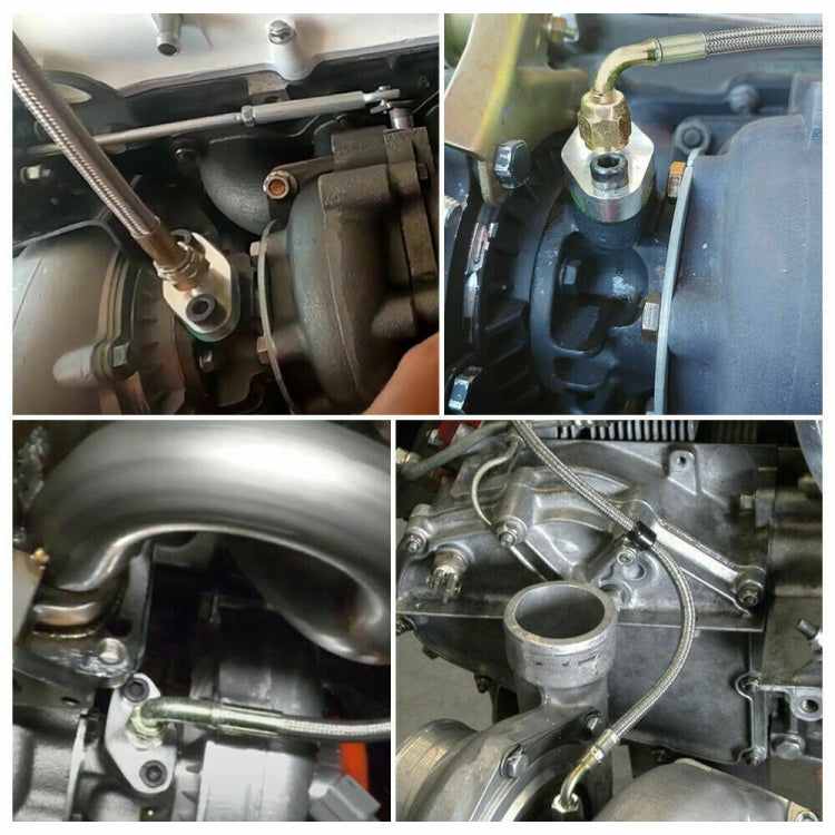 For T3 T4 T04E GT42 Car Turbine Oil Supply Pipe Flange Gasket AN4 Joint Adapter - Others by PMC TechLife | Online Shopping South Africa | PMC TechLife | Buy Now Pay Later Mobicred