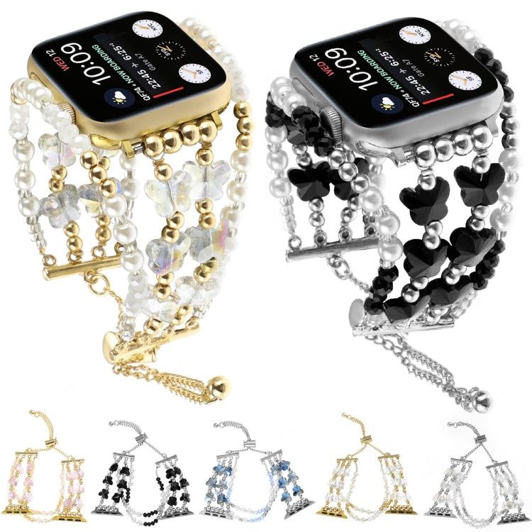 For Apple Watch Ultra 2 49mm Butterfly Chain Bracelet Metal Watch Band(Blue) - Watch Bands by PMC TechLife | Online Shopping South Africa | PMC TechLife