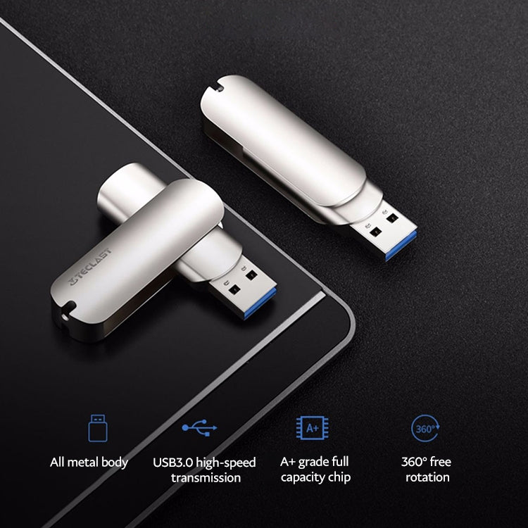 Teclast Leishen Plus Series USB3.0 Twister Flash Drive, Memory:128GB(Silver) - USB Flash Drives by TECLAST | Online Shopping South Africa | PMC TechLife | Buy Now Pay Later Mobicred