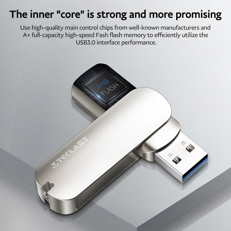 Teclast Leishen Plus Series USB3.0 Twister Flash Drive, Memory:128GB(Silver) - USB Flash Drives by TECLAST | Online Shopping South Africa | PMC TechLife | Buy Now Pay Later Mobicred