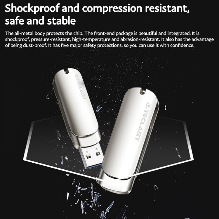 Teclast Leishen Plus Series USB3.0 Twister Flash Drive, Memory:128GB(Silver) - USB Flash Drives by TECLAST | Online Shopping South Africa | PMC TechLife | Buy Now Pay Later Mobicred