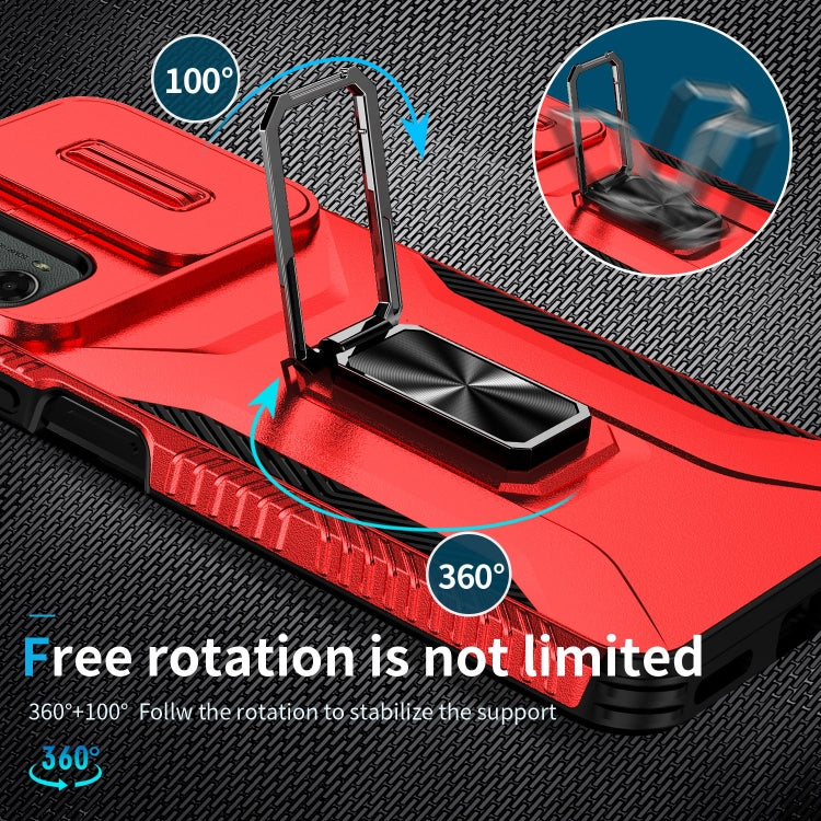 For Motorola Moto G 5G 2024 Sliding Camshield Holder Phone Case(Red) - Motorola Cases by PMC Jewellery | Online Shopping South Africa | PMC Jewellery | Buy Now Pay Later Mobicred