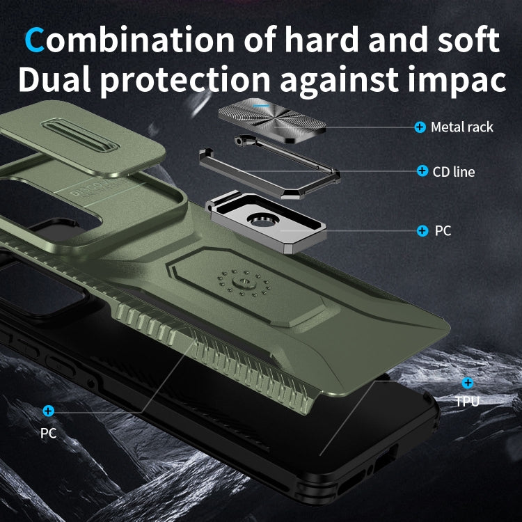 For Motorola Edge 5G 2024 Sliding Camshield Holder Phone Case(Alpine Green) - Motorola Cases by PMC Jewellery | Online Shopping South Africa | PMC Jewellery | Buy Now Pay Later Mobicred