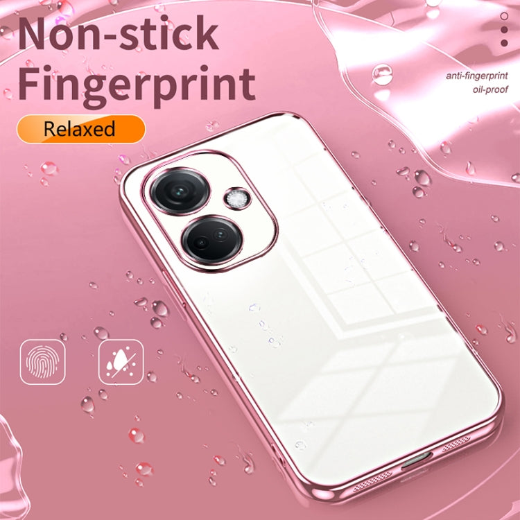 For OPPO K11 Transparent Plating Fine Hole Phone Case(Pink) - OPPO Cases by PMC TechLife | Online Shopping South Africa | PMC TechLife | Buy Now Pay Later Mobicred
