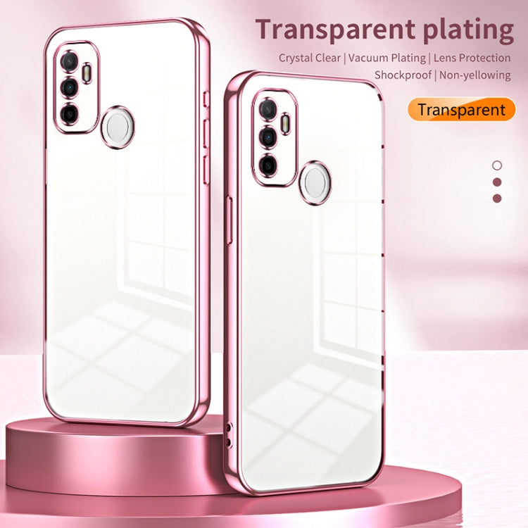 For OPPO A53 2020 / A32 / A11s  Transparent Plating Fine Hole Phone Case(Black) - free shipping - PMC TechLife - Order now!