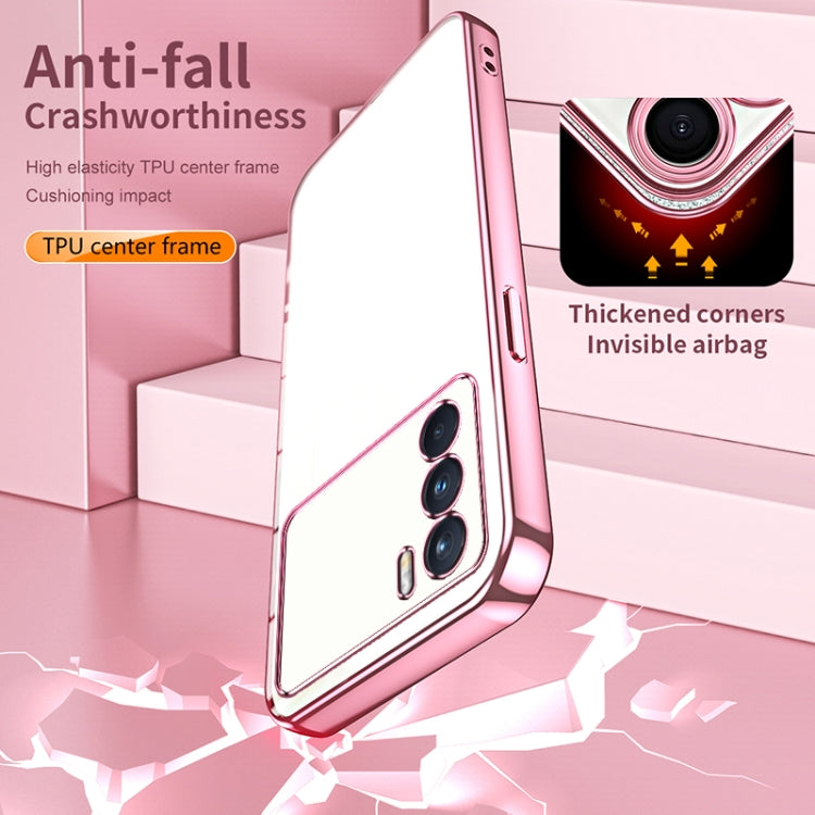 For OPPO K9 Pro Transparent Plating Fine Hole Phone Case(Purple) - OPPO Cases by PMC TechLife | Online Shopping South Africa | PMC TechLife | Buy Now Pay Later Mobicred