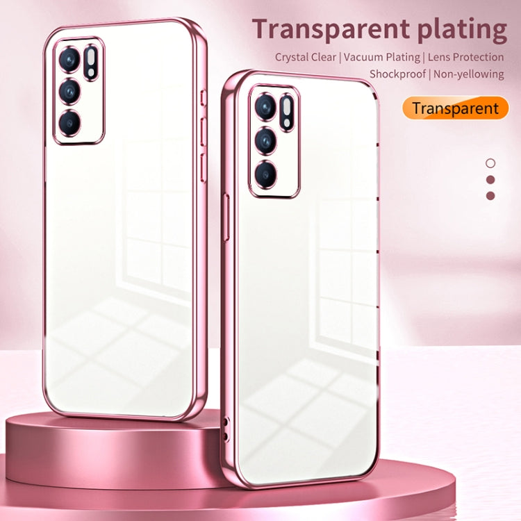 For OPPO Reno6 Indian / Malay Transparent Plating Fine Hole Phone Case(Gold) - free shipping - PMC TechLife - Order now!