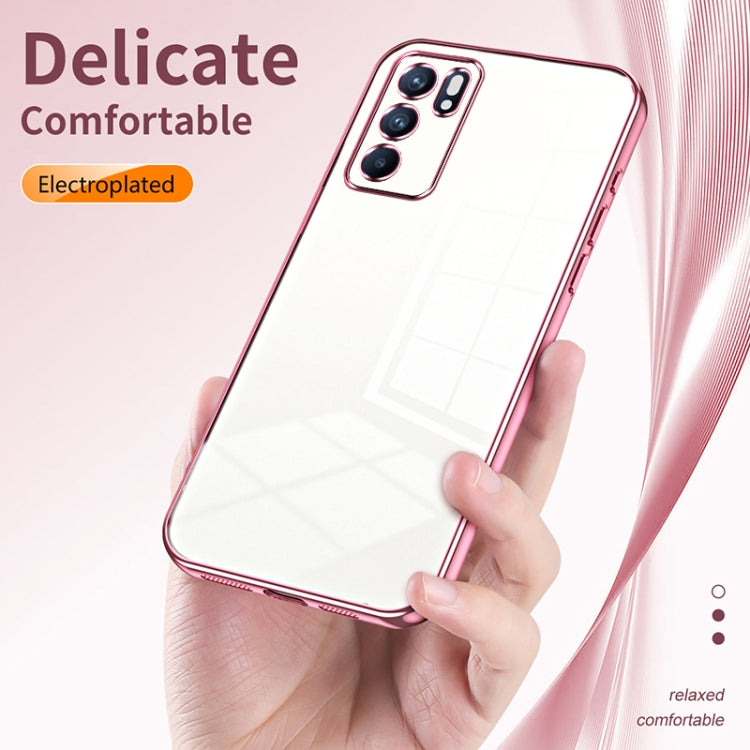 For OPPO Reno6 Indian / Malay Transparent Plating Fine Hole Phone Case(Gold) - free shipping - PMC TechLife - Order now!